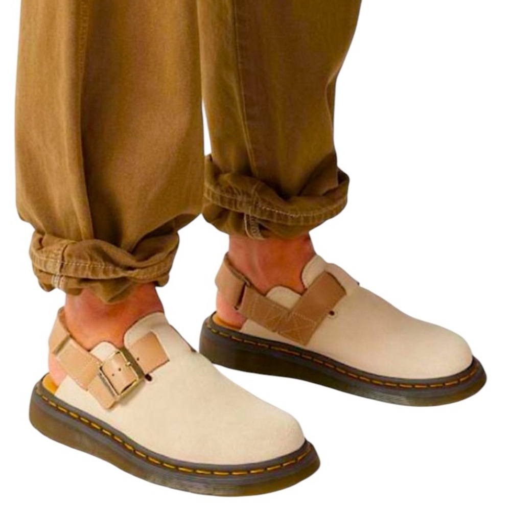 Dr. Doc Martens Jorge II Suede & Leather Slingback Mules Clogs | Size 10